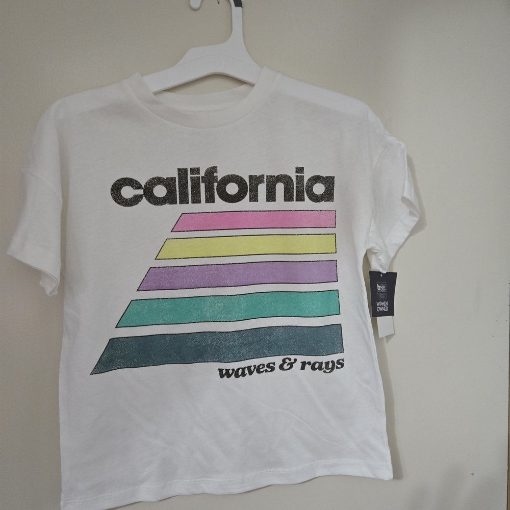 California Waves & Rays Kids T-Shirt - White